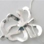 SOLID 925 STERLING SILVER BUTTERFLY RHODIUM PLATED Pendant NECKLACE 24ins