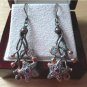 AMETHYST, BLUE TOPAZ, SAPPHIRE RHODIUM ROSE GOLD 925 SILVER DROP DANGLE EARRINGS