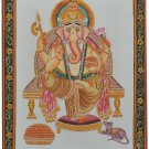 RMantra Handmade Miniature painting of “Lord Ganesha” on silk cloth