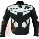 YAMAHA R BLACK MOTORCYCLE MOTORBIKE BIKERS COWHIDE LEATHER ARMOURED JACKET YAMAHA R BLACK MOTORCYCLE MOTORBIKE BIKERS COWHIDE LEATHER ARMOURED JACKET
