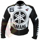 YAMAHA 6 BLACK MOTORCYCLE MOTORBIKE BIKERS COWHIDE LEATHER ARMOURED JACKET YAMAHA 6 BLACK MOTORCYCLE MOTORBIKE BIKERS COWHIDE LEATHER ARMOURED JACKET