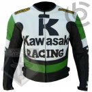 KAWASAKI 1 GREEN MOTORCYCLE MOTORBIKE RACING COWHIDE LEATHER CE ARMOURED JACKET KAWASAKI 1 GREEN MOTORCYCLE MOTORBIKE RACING COWHIDE LEATHER CE ARMOURED JACKET