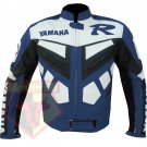 YAMAHA R BLUE MOTORCYCLE MOTORBIKE BIKERS COWHIDE LEATHER ARMOURED JACKET YAMAHA R BLUE MOTORCYCLE MOTORBIKE BIKERS COWHIDE LEATHER ARMOURED JACKET
