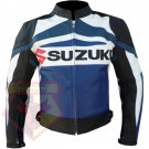 SUZUKI GSX BLUE MOTORCYCLE MOTORBIKE BIKERS COWHIDE LEATHER CE ARMOURED JACKET SUZUKI GSX BLUE MOTORCYCLE MOTORBIKE BIKERS COWHIDE LEATHER CE ARMOURED JACKET
