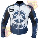 YAMAHA 6 BLUE MOTORCYCLE MOTORBIKE BIKER COWHIDE LEATHER ARMOURED RACING JACKET YAMAHA 6 BLUE MOTORCYCLE MOTORBIKE BIKER COWHIDE LEATHER ARMOURED RACING JACKET