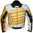 HONDA 9019 YELLOW MOTORCYCLE MOTORBIKE BIKERS COWHIDE LEATHER ARMOURED JACKET HONDA 9019 YELLOW MOTORCYCLE MOTORBIKE BIKERS COWHIDE LEATHER ARMOURED JACKET