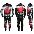 HONDA CBR RED MOTORCYCLE RACING SPORTS COWHIDE LEATHER ARMOURED 2 PIECE SUIT