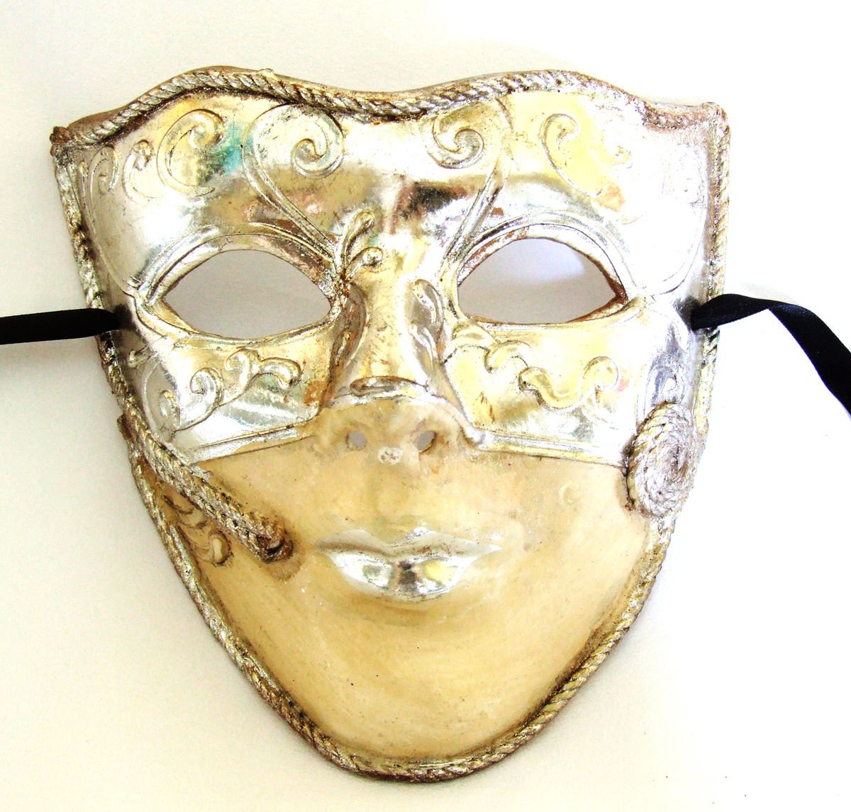 Mask Silver Deception Halloween Mardi Gras Men Masquerade Prom