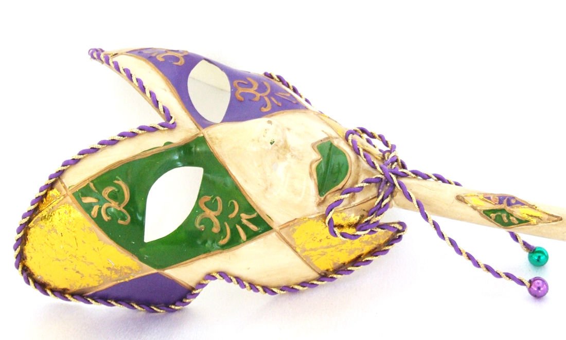 Mask Full Face Mardi Gras Mask Diamond Eye Halloween Purple