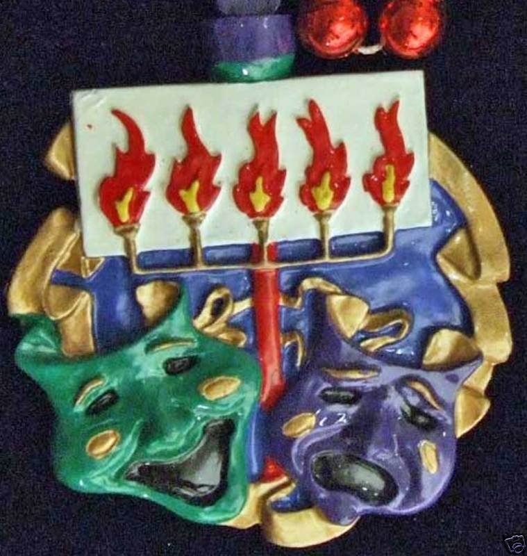 Flambeaux Torch Mardi Gras Bead Tragedy Comedy Parade FREE SHIPPING!