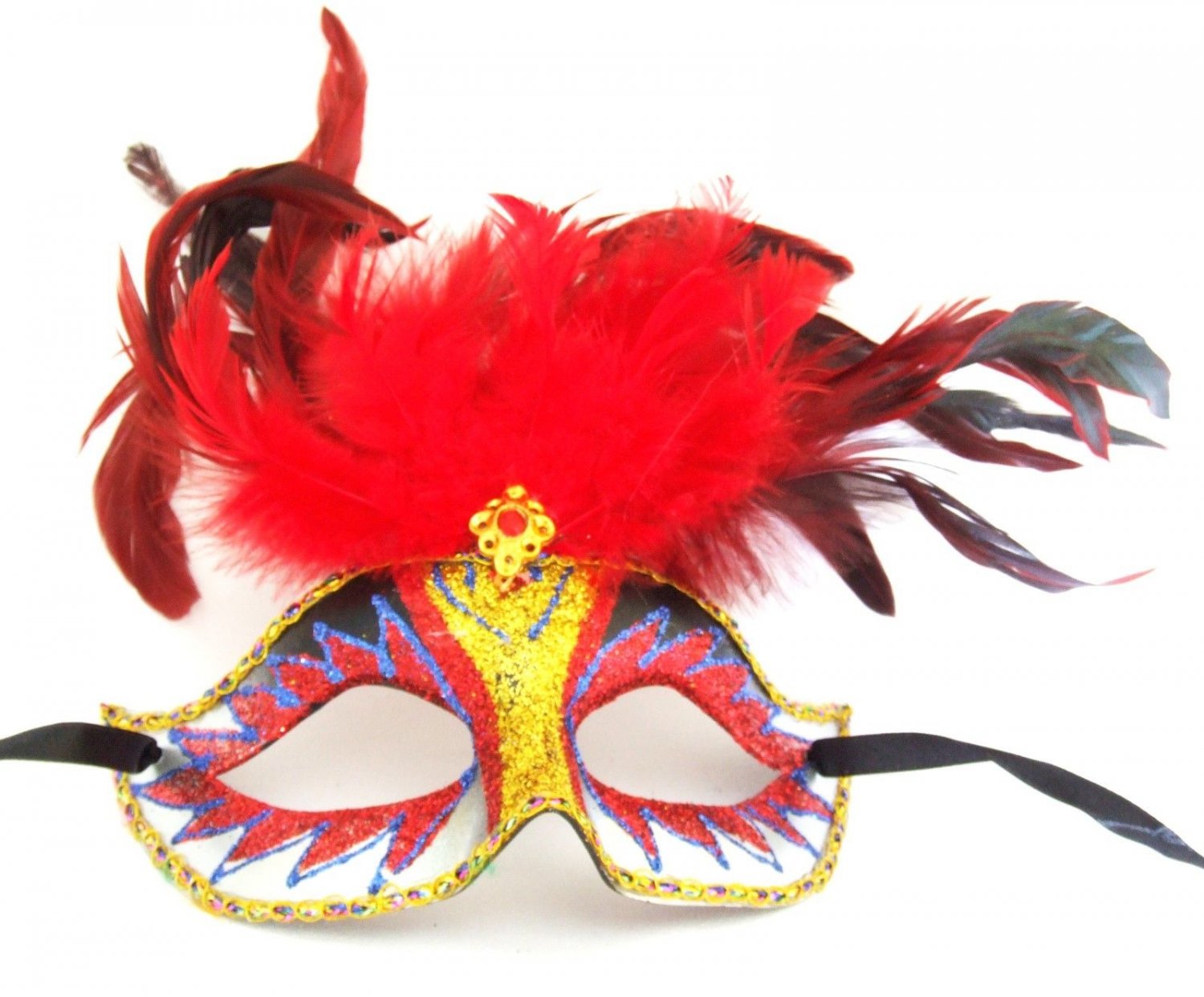 Feather Top 09 Mardi Gras Mask Halloween Party Masquerade Feather Prom ...