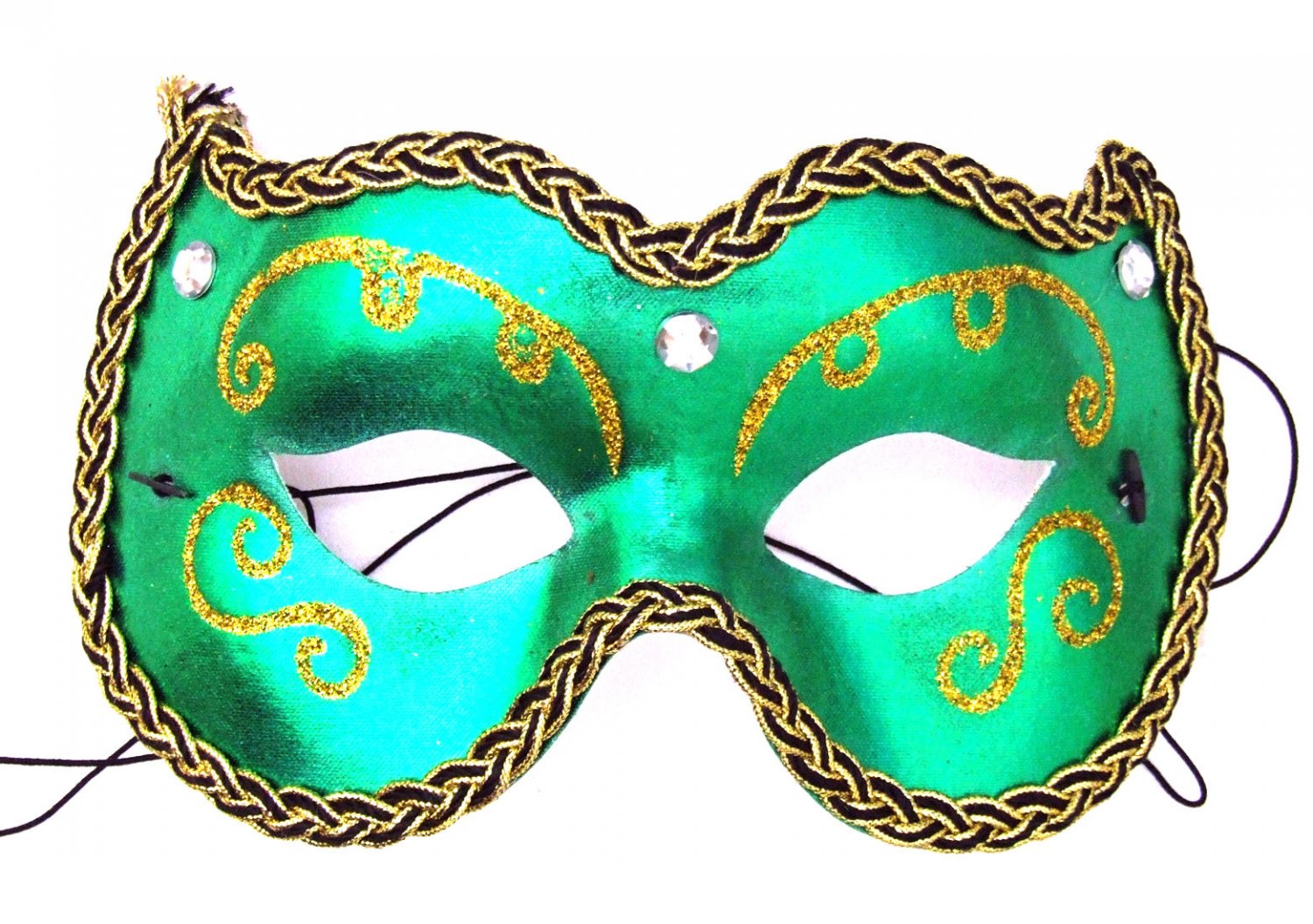 Debutante Mask Green Masquerade Mardi Gras Ball Theater Play Costume Play