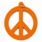 Wooden Orange Peace Sign Christmas Ornament Holiday Tree Decoration Mardi Gras