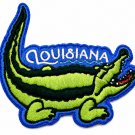 Louisiana Alligator Embroidered Patch 3" Iron On Sew On New Orleans Souvenir