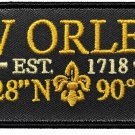 New Orleans Embroidered Iron-On Sew-On Patch Est. 1718 Louisiana Fleur De Lis