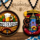 Oktoberfest Bead Necklace Set of 2 Beer Festival Medallions Bavarian Party