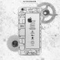 Battery Door pattern Ultrathin Clear case for iphone 6s plus / 6 plus 5.5 Transparent Back Cover
