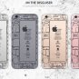Battery Door pattern Ultrathin Clear case for iphone 6s plus / 6 plus 5.5 Transparent Back Cover