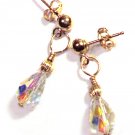 Swarovski Crystal Drop Earrings with Gold - E208