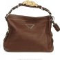Prada Handbag BR3464 Brown Leather