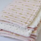 Handmade MINKY Baby Toddler TRIBAL ARROW Gold Crib Receiving Stroller Blanket