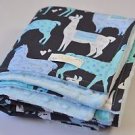 Handmade Baby Minky Llama Crib Cot Stroller Blanket nursery woodland newborn