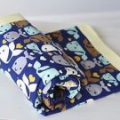 Handmade Nautical Flannel Baby Toddler Unisex Blue WHALE Crib Receiving Blanket