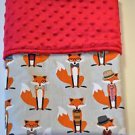 Handmade Minky baby blanket Fox minky blanket Fox baby blanket Fox blanket