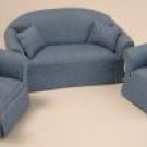 Ashley Denim Blue Sofa and Chairs