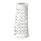 LED solar-powered floor lamp, cone-shaped white