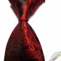New Red Paisley JACQUARD WOVEN Men's Tie Necktie
