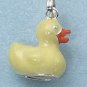 Adorable Sterling Silver Yellow Enamel Duck charm