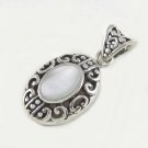Vintage style Sterling Silver Mother of Pearl Pendant