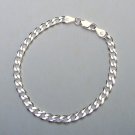 Attractive Sterling Silver Curb 8 inch Chain Bracelet
