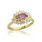 18K Gold Genuine Amethyst Ring size 8