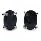 Lovely Sterling Silver Genuine Sapphire Earrings