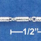 Sterling Silver 2mm wide bar chain 18 inch length