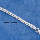 Sterling silver 2mm wide Omega chain 16 inch necklace