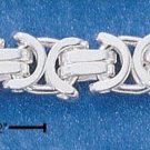 Sterling Silver Flat Byzantine 6mm Chain 8 inch bracelet