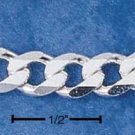 Men's Sterling Silver 8mm Curb chain 9 inch bracelet