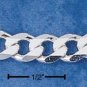 Men's Sterling Silver 8mm Curb chain 9 inch bracelet