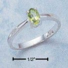 Sterling Silver ring with genuine Peridot oval stone size 8