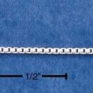 Sterling Silver Box Chain 20 inch necklace .75 mm wide