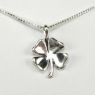 Lucky Sterling Silver Four Leaf clover Pendant/Necklace with 18 inch Chain