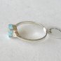 Sterling silver ring with a BLUE TOPAZ stone size 8