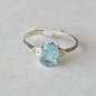 Sterling silver ring with a BLUE TOPAZ stone size 9