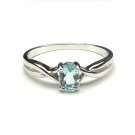 Sterling silver ring with a BLUE TOPAZ stone size 7