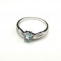 Sterling silver ring with a BLUE TOPAZ stone size 7
