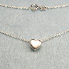 Cute Sterling Silver Heart Slider Charm