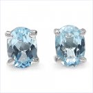 Sterling silver Blue Topaz post earrings